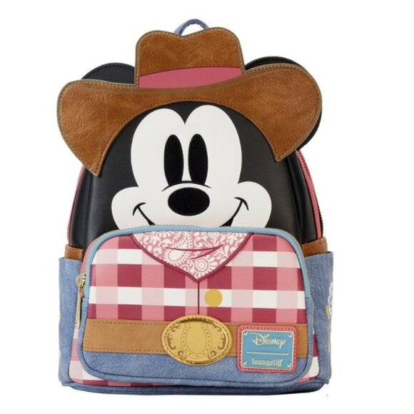Loungefly Disney Western Mickey Mouse Cosplay Mini Backpack - Picture 1 of 13